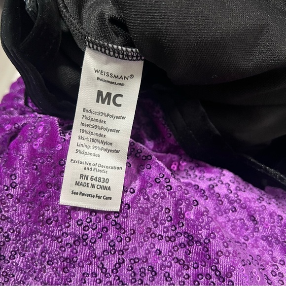 Weissman Don’t Forget My Love Dance Costume MC Medium (11-12) Velvet Feather Trm - Picture 9 of 10